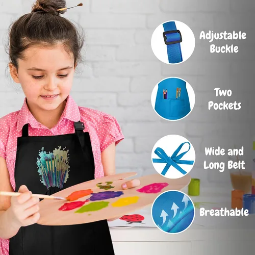 Miniatura 4 de Delantal unisex para niños con nombre personalizado, perfecto para pintar, manualidades y diversión, gran regalo de Navidad o relleno de calcetines