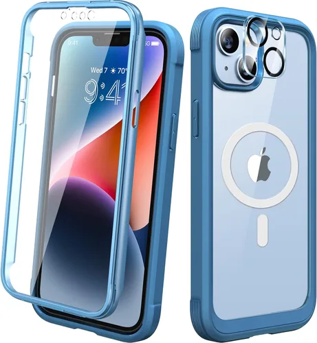 Miniatura 147 de Diaclara - Funda compatible con iPhone 11, carcasa resistente de cuerpo completo con protector de pantalla integrado sensible al tacto y Transparente