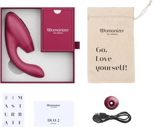 Miniatura 7 de Womanizer Duo 2 Vibrador de conejo succión de clítoris, juguete sexual vibrador de punto G, 14 niveles de intensidad y 10 modos de vibración