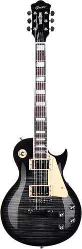 Miniatura 2 de Grote Guitarra eléctrica de cuerpo sólido LPYS-006 con mástil de arce, trastes de acero inoxidable, ideal para todos los niveles, con bolso de Negro