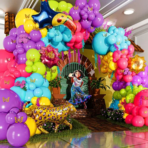 Miniatura 13 de Kit de arco de guirnalda de globos de mago mágico todo en 1 con snitch adicional para decoraciones de cumpleaños de mago mágico, suministros