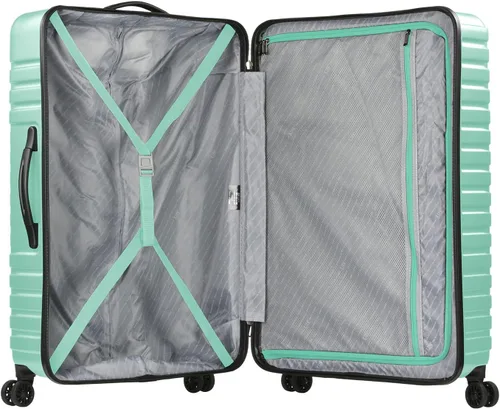Miniatura 7 de U.S. Traveler Boren - Maleta de viaje de policarbonato resistente con 8 ruedas giratorias, asa de aluminio