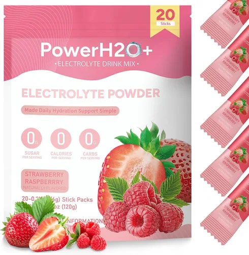 Miniatura 8 de 20 paquetes de electrolitos en polvo sin azúcar, 5 sabores líquidos diarios IV paquetes de hidratación, mezcla de bebidas con electrolitos, paquete