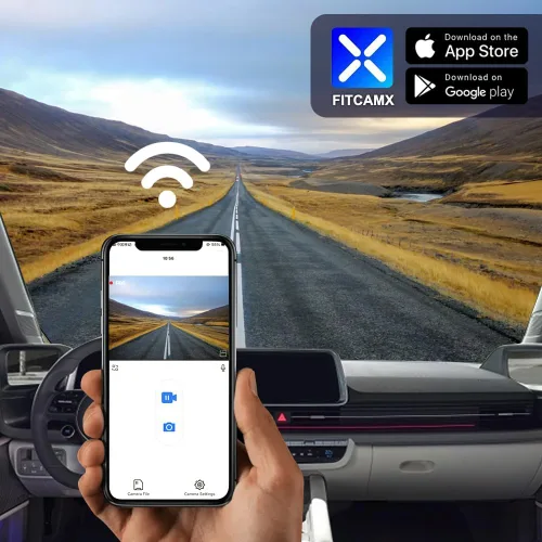 Miniatura 6 de Fitcamx 2K Dual Dash Cam se adapta para Hyundai IONIQ 6 2023 2024 2025 Limited SEL (con atenuación automática), estilo OEM, video frontal 1440P +