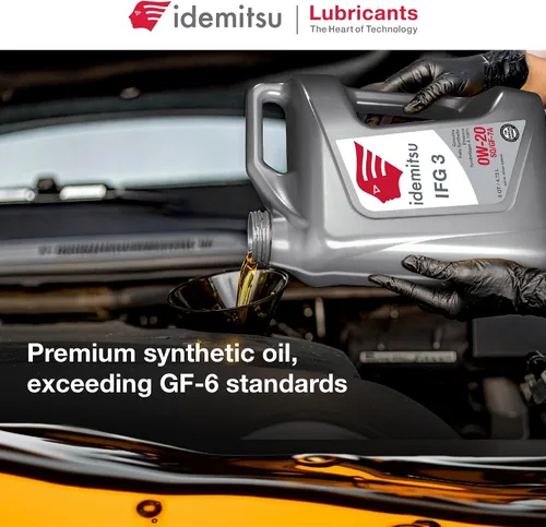 Miniatura 4 de Idemitsu IFG3 0W-20 SP/GF-7A Aceite de motor sintético completo – 5 cuartos de galón Diseñado para una máxima eficiencia de combustible
