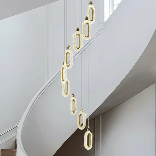 Miniatura 2 de Iluminación colgante para isla de cocina, luces LED regulables, modernas, doradas, para dormitorio, pasillo, entrada, cocina, isla (2 luces)