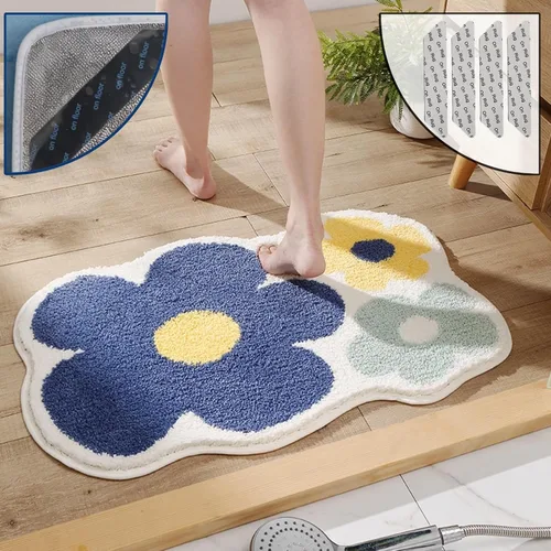Miniatura 9 de Alfombras de baño de lujo, 0.8 in/0.78 pulgadas de grosor, extra suaves, absorbentes, no se desprende, lavable a máquina, alfombra de felpa lanuda
