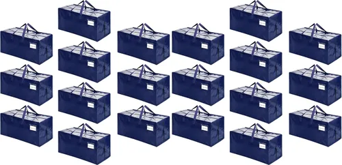 Miniatura 21 de VENO Paquete de 2 bolsas de mudanza, correas de mochila, mudanza, cajas de almacenamiento universitario, con tapas, resistentes, extragrandes, asas