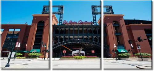 Miniatura 29 de TUMOVO American Sports - Decoración de pared Wrigley Stadium, 3 piezas, arte de pared de estadio de béisbol, cuadros para decoración del hogar