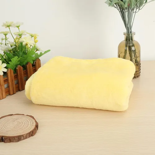 Miniatura 3 de Bluelans Manta de forro polar para sofá, ligera, afelpada, acogedora, cálida, ropa de cama amarilla, 19.7 x 27.6 in