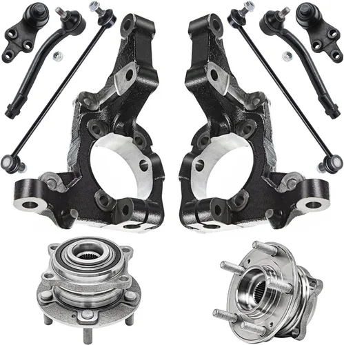 Miniatura 65 de Detroit Axle - Conjunto de manguetas de dirección delanteras de 2 piezas para Hyundai Accent 06-11, 2 manguetas de dirección y conjunto de buje
