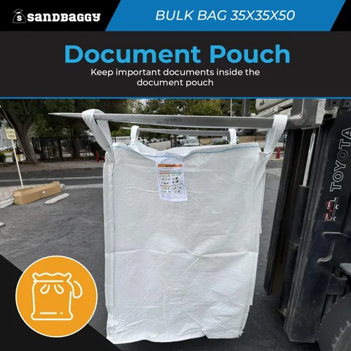 Miniatura 8 de Sandbaggy FIBC Bolsa a granel 35 pulgadas de largo x 35 pulgadas de ancho x 50 pulgadas de alto Bolsas de arena grandes Bolsa de grado