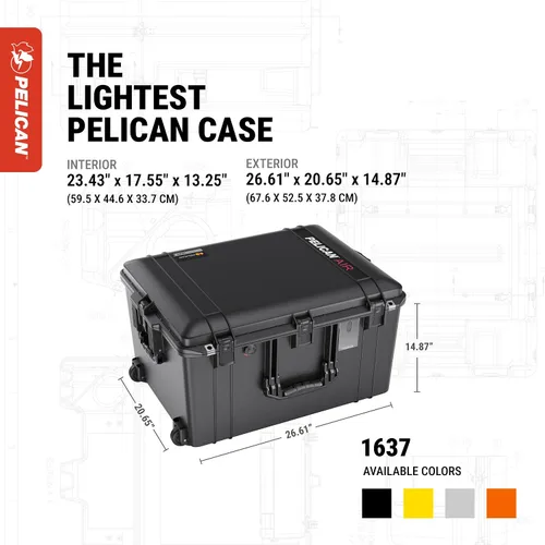 Miniatura 4 de Pelican Air 1637 - Funda sin espuma, color negro