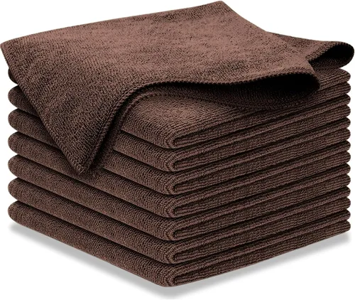 Miniatura 34 de USANOOKS Paño de limpieza de microfibra, 8 piezas de 12 x 11 pulgadas, alto rendimiento, 1200 lavados, toallas ultra absorbentes, tejido de suciedad