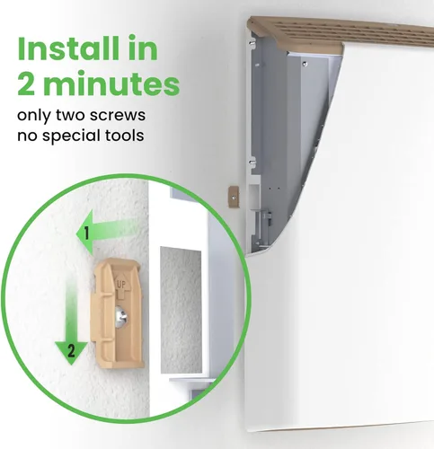 Miniatura 2 de Envi Calentadores de pared de panel eléctrico enchufables para uso en interiores, calefacción 24/7 de eficiencia energética con protección de sensor