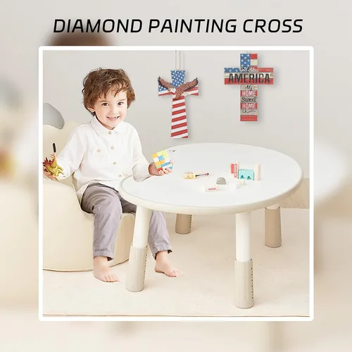 Miniatura 5 de Paquete de 2 kits de pintura de diamantes cruzados 5D DIY pintura de diamante cruz forma especial kit de arte de diamantes patrióticos bandera