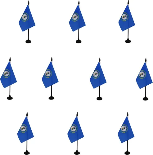 Miniatura 129 de Bandera de mesa de Colorado de 4 x 6 pulgadas, bandera de escritorio del estado de Colorado de EE. UU., 5.9 x 3.9 in, palo y base de plástico negro