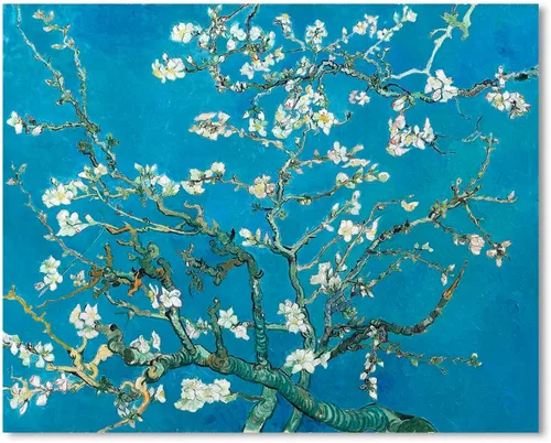 Miniatura 2 de Van Gogh Arte de Pared en Lienzo: Reproducción de Pintura al Óleo Almendro en Flor Imagen de Flores Decoración de Habitación, Impresiones de Arte