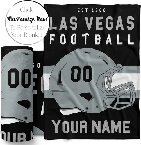 Miniatura 136 de Manta personalizada para fanáticos del fútbol americano – Se envía al día siguiente – Hecha en Estados Unidos – Manta de vellón personalizada
