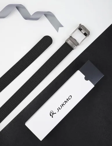 Miniatura 9 de JUKMO Cinturón de trinquete para hombre, cinturón táctico de nailon con hebilla deslizante automática, ribete ajustable para adaptarse