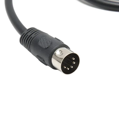 Miniatura 7 de Goshyda Cable de 1/4 de pulgada a DIN de 5 pines, 90 grados 0.250 in macho a MIDI 5pin macho TRS cable de audio estéreo para altavoz, amplificador