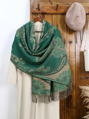 Miniatura 62 de iCuviy Bufanda grande de moda para invierno, chales y envolturas para mujer, extra suave, sensación de cachemira, bufandas frías para mujer