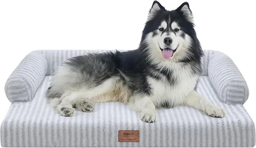Miniatura 107 de Cama ortopédica impermeable para perros pequeños, cama para perros de tamaño mediano, cómoda cama para mascotas y gatos con lados, funda extraíble