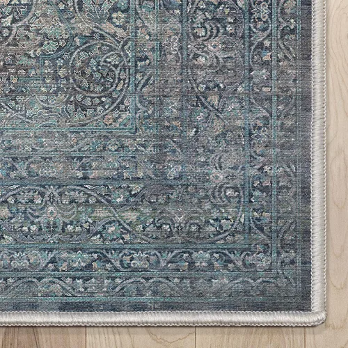 Miniatura 4 de Well Woven Alfombra de Pasillo y Escalera de Tamaño Personalizado - Elige Tu Longitud - Alfombra Pasillera Juliette de Tejido Plano Oriental Azul 27