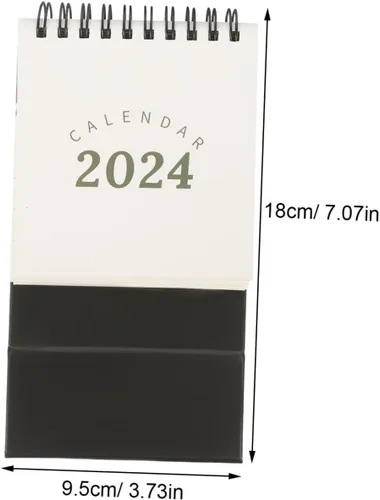 Miniatura 2 de TEHAUX Cuaderno de notas 2024, bloc de notas, decoración de escritorio, calendario pequeño, suministros para el hogar, uso diario, calendario