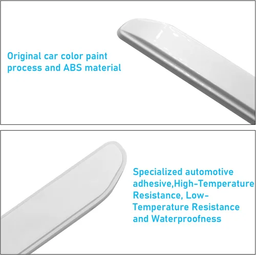 Miniatura 4 de Compatible con Tesla Model 3 Protectores de Bordes de Puerta, 4 Piezas Tiras Anticolisión Blancas para Puertas de Automóvil para Model 3 2017 2018