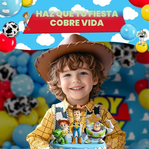 Miniatura 7 de Kit de arco de globos ALL-IN-1 Toy Story para decoración temática de baby shower de It's A Boy Story – Kit de guirnalda de globos Toy Story con Nube