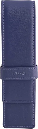 Miniatura 16 de DiLoro Estuche doble de cuero para lápices para dos bolígrafos y lápices (negro)