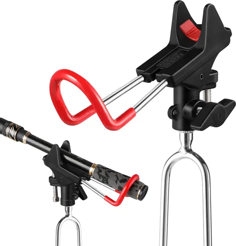 Plusinno Soportes para cañas de pescar - Equipo actualizado de soporte para caña de pescar ajustable a 360 grados para orilla, playa, regalo para