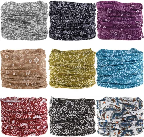Miniatura 7 de VANCROWN - Diadema, bufanda, cinta para la cabeza, cubrebocas, bandana, para mujeres y hombres