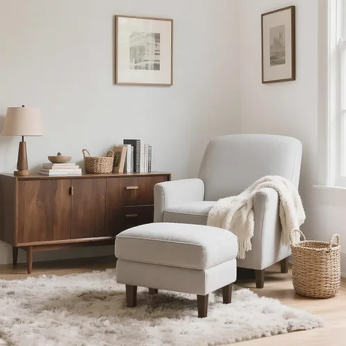 Miniatura 8 de Patas de madera para muebles de 8 pulgadas, juego de 4 patas cuadradas de repuesto, color marrón, para sillón otomano, sillón reclinable, mesa