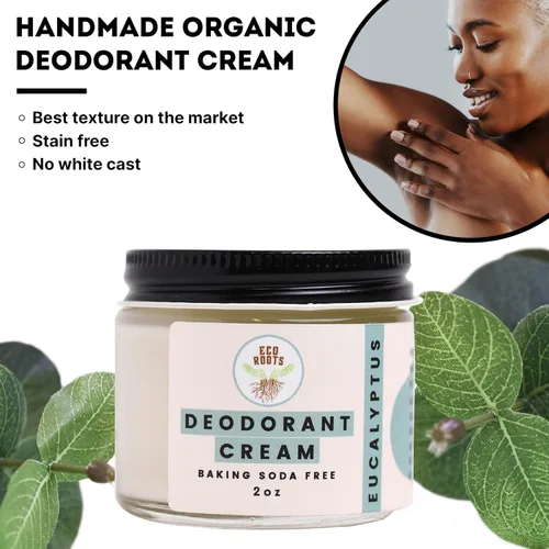 Miniatura 5 de ECO ROOTS Desodorante natural para mujeres y hombres Crema desodorante orgánica sin aluminio Desodorante saludable sin bicarbonato