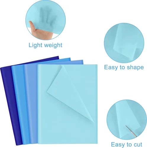 Miniatura 3 de NEBURORA 108 hojas de papel de regalo azul para graduación, papel de seda a granel para Pascua, cumpleaños, boda, Navidad, vacaciones, embalaje