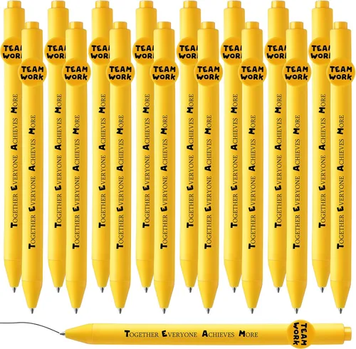 Miniatura 9 de Fuutreo 50 bolígrafos divertidos, regalos de agradecimiento a los empleados, cara sonriente, compañeros de trabajo, citas motivacionales, bolígrafos