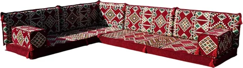 Miniatura 37 de arabicsofa Juego de sofás árabes tradicionales en forma de L - Sofás seccionales marroquíes - Asientos Majlis orientales para sala de estar
