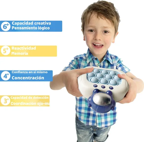 Miniatura 2 de Intoypad Pop The Target! Máquina de juego de mano de empuje de velocidad: un divertido juego multijugador para la familia. Juguete sensorial Fidget