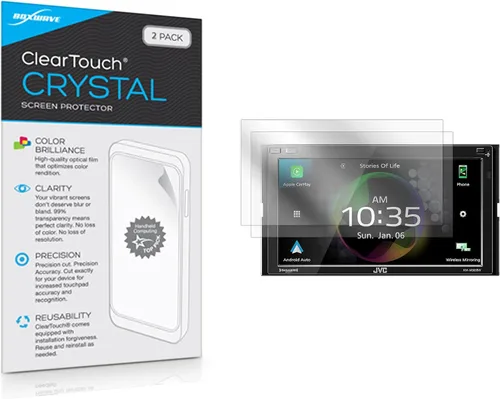 Miniatura 10 de BoxWave Protector de pantalla compatible con JVC KW-M865BW – ClearTouch Anti-Glare (2 unidades), antihuellas mate