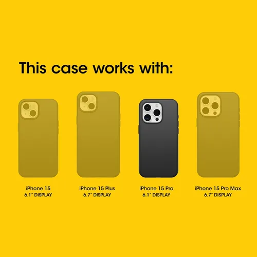 Miniatura 2 de OtterBox Funda transparente para iPhone 15 Pro (solamente) Defender Series XT, lado oscuro (negro/transparente), sin pantalla, resistente, se ajusta