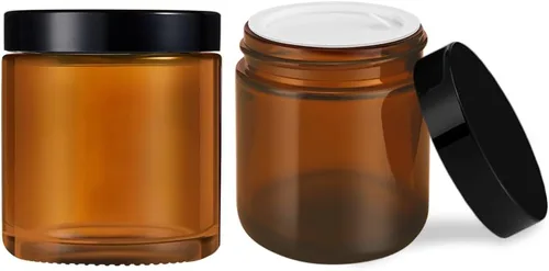 Miniatura 13 de Tarros de vidrio pequeños de 4 oz con tapas, Tecohouse Tarros de vidrio transparente con tapas negras y revestimientos interiores, mini contenedores