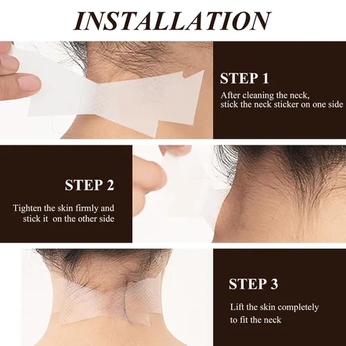 Miniatura 6 de 30 cintas de levantamiento de cuello invisibles para levantar el cuello detrás del cuello, cintas y bandas de apriete para levantar la piel flácida