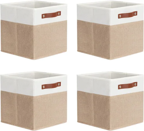 Miniatura 24 de DULLEMELO Cajas de almacenamiento para estantes, almacenamiento de armario, contenedores resistentes para organización del hogar para regalos