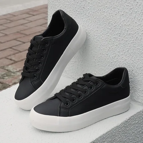 Miniatura 5 de JABASIC Zapatos deportivos de plataforma con cordones y estampado floral para mujer