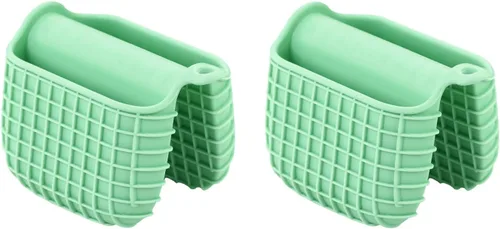 Miniatura 8 de Juego de mini guantes de horno de silicona, guantes de horno con aislamiento térmico, guantes de horno para cocinar y hornear, proteger los dedos