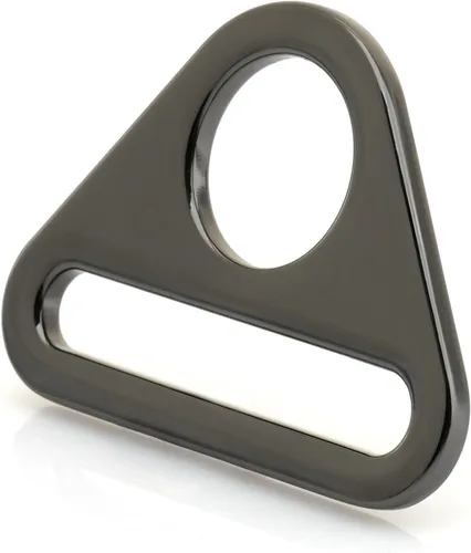 Miniatura 3 de CRAFTMEMORE 4 piezas de ajuste de anillos triangulares hebilla de ajuste de anillos en D para bolsa de coser correa correas SC84, plomizo
