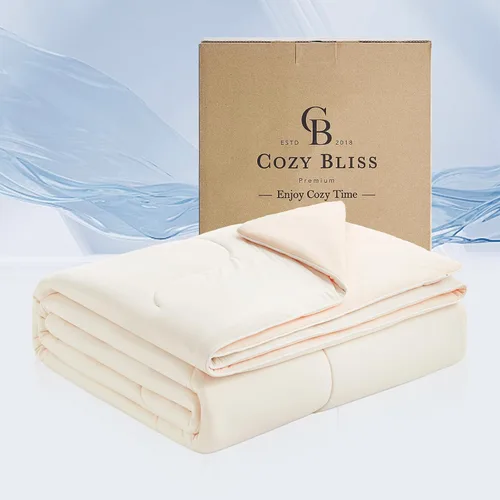 Miniatura 11 de Cozy Bliss Sorona® - Edredón refrescante tamaño individual x fibra natural de viscosa Sorona®, manta de enfriamiento reversible y sedosa