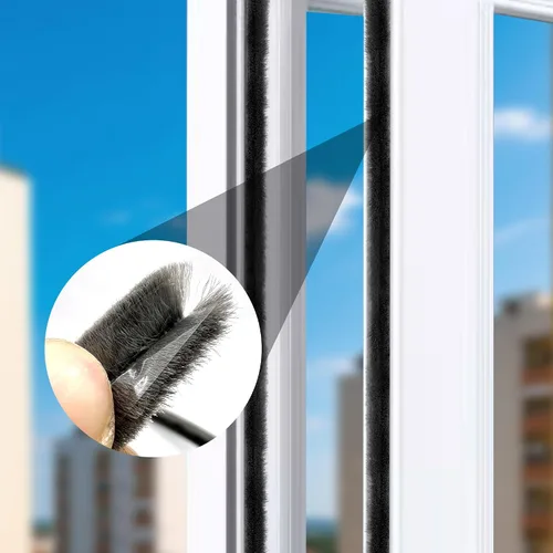 Miniatura 6 de Cepillo Burlete de Sellado para Puerta - Burlete de Ranura para Tarjeta para Ventanas y Puertas Corredizas - Sin Respaldo Adhesivo